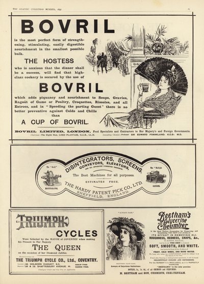 Mainos levisi The Graphic Christmas Number 1897:stä tekijältä English School