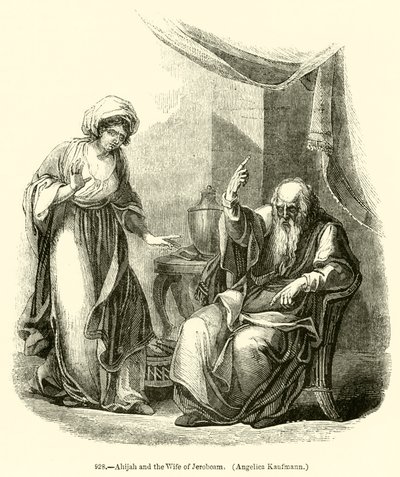 Ahijah and the Wife of Jeroboam, Angelica Kaufmann (engraving) tekijältä English School