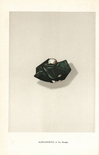 Karkea aleksandriitti, Edwin Streeterin "Precious Stones and Gems", Lontoo, George Bell & Sons tekijältä English School