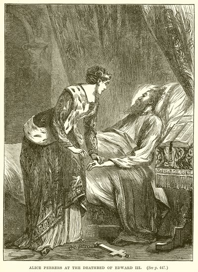 Alice Perrers Edward III:n kuolinsängyssä tekijältä English School