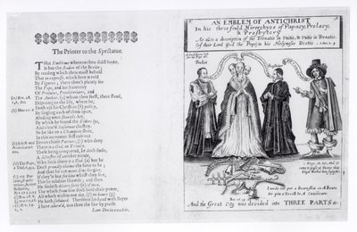 Antikristuksen tunnus hänen kolminkertaisessa paavin, prelacitin ja presbyterian hierarkioissa, 1649 tekijältä English School