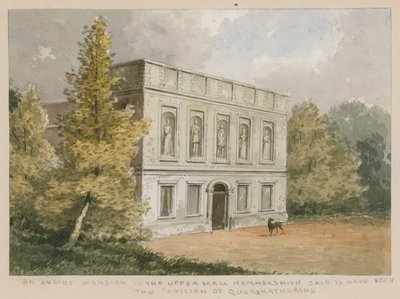 Muinaisen kartanon ylemmässä Hammersmith-ostoskeskuksessa sanotaan olleen kuningatar Katherinen paviljonki (paperilla wc) tekijältä English School