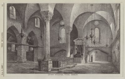 Muinainen synagoga, Worms, Saksa (kaiverrus) tekijältä English School