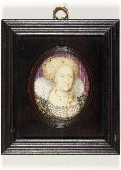 Anne of Denmark (akvarelli vellum) tekijältä English School