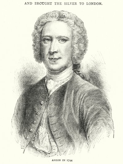 Anson vuonna 1744 (kaiverrus) tekijältä English School