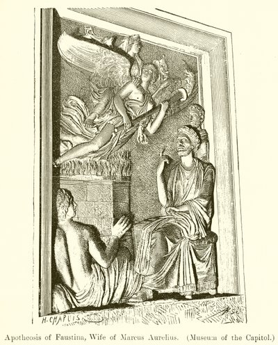 Faustinan apoteoosi, Marcus Aureliuksen vaimo. (Kapitolin museo) tekijältä English School
