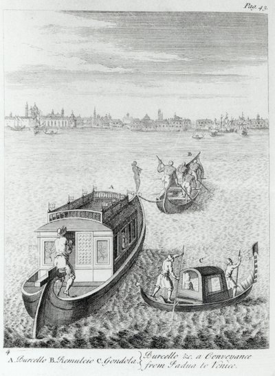 Lähestymme Venetsiaa veden varrella Padovasta, joistakin havainnoista, jotka tehtiin Edward Wrightin matkustaessa Ranskan, Italian jne. vuosina 1720-22, julkaistu 1730 tekijältä English School