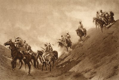 Arabien ratsupoliisi auttoi brittejä ylittämään muinaisen kanavan kuivuneen pohjan 1914-1919 tekijältä English School