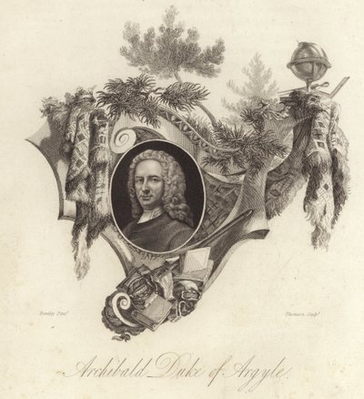 Archibald Campbell, Argyllin kolmas herttua, skotlantilainen poliitikko, asianajaja ja sotilas (kaiverrus) tekijältä English School