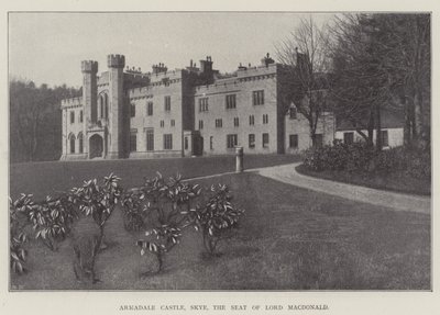 Armadalen linna, Skye, Lord Macdonaldin istuin (litho) tekijältä English School