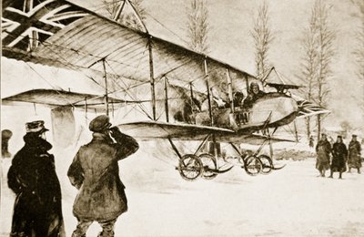 Aseistettu brittiläinen kaksitaso, joka alkaa päämajasta lähellä Hollebekeä, 1914-1919 tekijältä English School