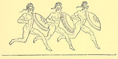 Armed Race, kuvitus Kreikan historiasta, Victor Duruy, 1890 (digitaalisesti paranneltu kuva) tekijältä English School