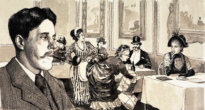 Arnold Bennett inspiroitui kirjoittamaan The Old Wives -tarinan, kun hän havaitsi suuren naisen ravintolassa tekijältä English School