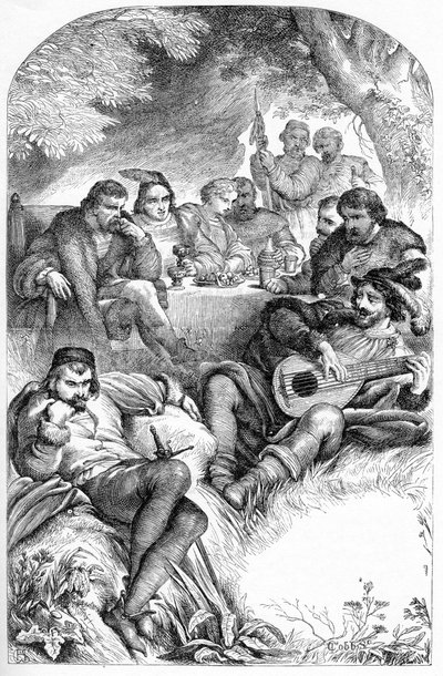 Kuten pidät - kuvitus "" William Shakespearen valmiit teokset"" 1866 - Tämän painoksen kuvitukset ja yleinen muoto on lainattu Cassellin kuvitetusta Shakespearesta, joka julkaistiin Lontoossa tekijältä English School