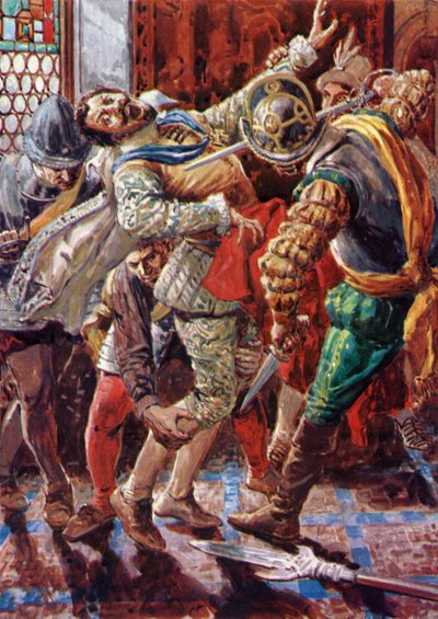 Kuningas Henrik III:n henkivartija murhaa Henrik I:n, Guise