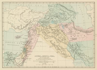 Assyria, Armenia, Syyria ja lähialueet (väriliitos). tekijältä English School