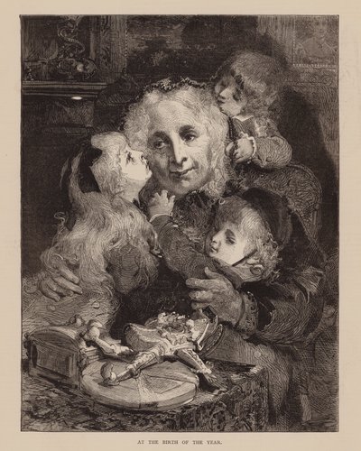 Vuoden synnyttyä (kaiverrus) tekijältä English School