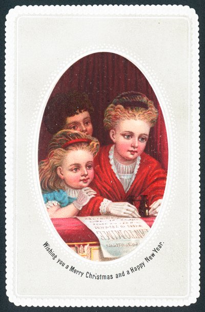 Teatterissa, joulukortti tekijältä English School