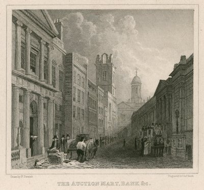 Auction Mart, St Bartholomews Lane, Lontoo ja Bank tekijältä English School