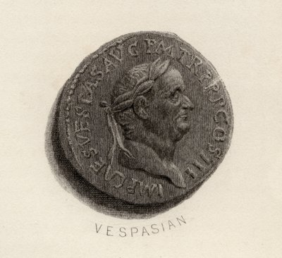 Aureus-kolikko, Vespasianuksen aikakaudelta, Titus Flavius Vespasianus tekijältä English School