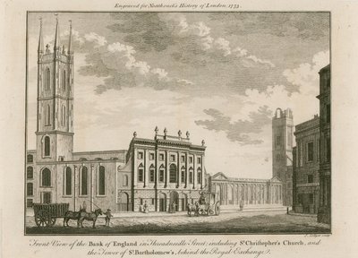 Bank of England, East Wing lisäsi Sir Robert Taylor, 1765 tekijältä English School