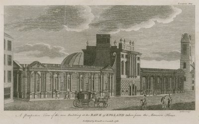 Bank of England, West Wing lisäsi Sir Robert Taylor, 1783 tekijältä English School