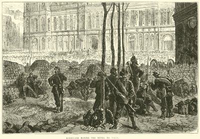 Barrikadi ennen Hotel de Villeä, maaliskuu 1871 tekijältä English School