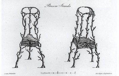 Bason Stands, William Wrightin teoksesta Grotesque Architecture, or Rural Amusement tekijältä English School