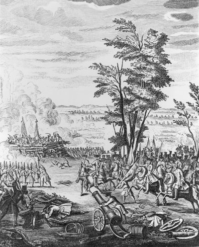 Malplaquetin taistelu, 11. syyskuuta 1709, "Kuningatar Annen historiasta", 1740 tekijältä English School