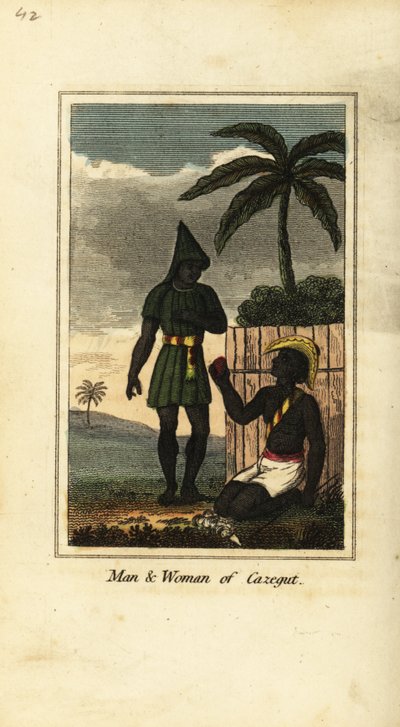 Bijogos mies ja nainen Cazegutista (Bissagossaaret, Guinea-Bissau, Länsi-Afrikka) tekijältä English School
