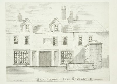 Black Horse Inn, Newcastle upon Tyne (muste (pesu) ja kynä ja muste paperille) tekijältä English School