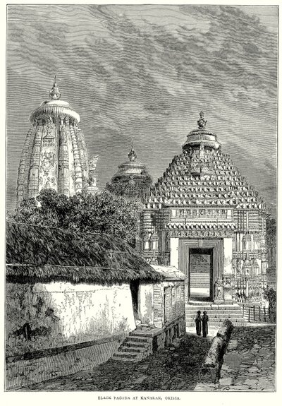 Musta Pagora Kanarakissa, Orissa (kaiverrus). tekijältä English School