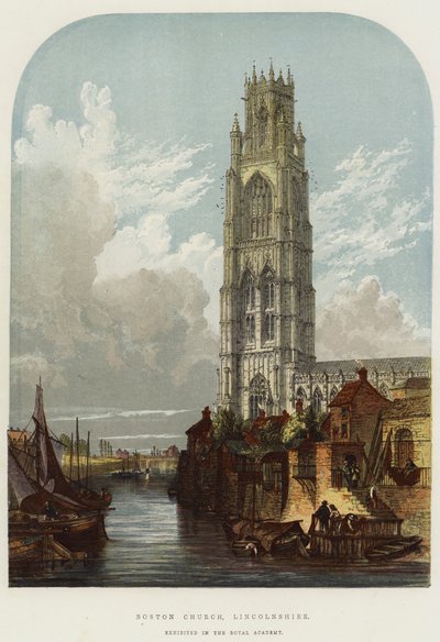 Bostonin kirkko, Lincolnshire (chromolitho) tekijältä English School
