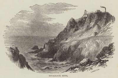 Botallackin kaivos (kaiverrus) tekijältä English School