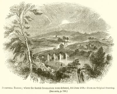 Bothwell Bridge; jossa Scotch Covenanters voitti, 22. kesäkuuta 1679 tekijältä English School