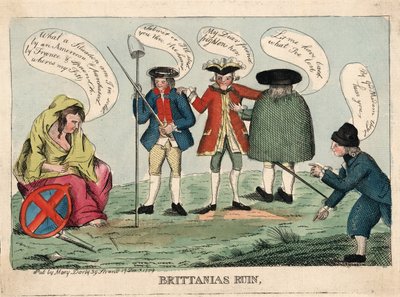Britannian rauniot, pubi. 1779 (käsinvärinen kaiverrus) tekijältä English School