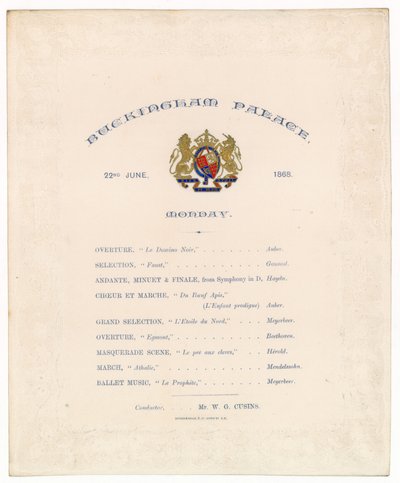 Buckinghamin palatsin konsertti, 22. kesäkuuta 1868 tekijältä English School