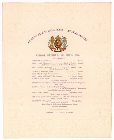 Buckinghamin palatsin konsertti 13. kesäkuuta 1890 tekijältä English School