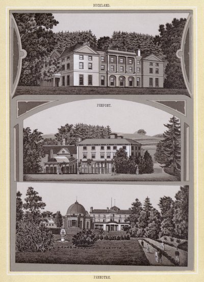 Buckland; Penpont; Pennoyre (litho) tekijältä English School