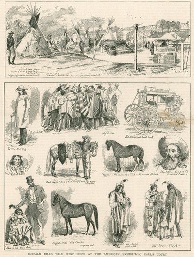 Buffalo Bills Wild West Show American Exhibitionissa, Earls Court, Lontoo tekijältä English School