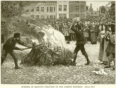 Burning of Blounts -lehtinen, kirjoittanut Common Hangman tekijältä English School