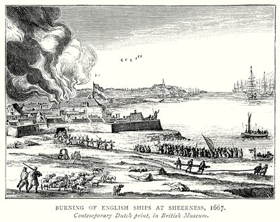 Englantilaisten alusten polttaminen ja Sheernessissä tekijältä English School