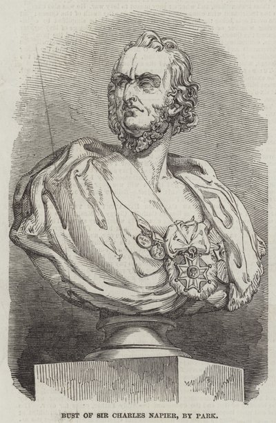 Sir Charles Napierin rintakuva Parkista (kaiverrus) tekijältä English School