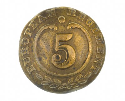 Button, muita rivejä, 5. Bengalin eurooppalainen rykmentti, 1858-1860 tekijältä English School