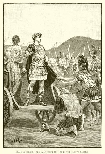 Caesar puhuu Malcontent-legiooneille Campus Martiuksella tekijältä English School