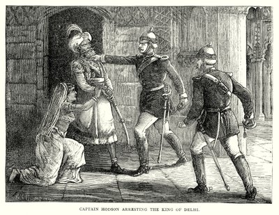 Kapitän Hodson verhaftet den König von Delhi von English School