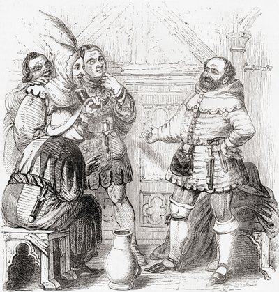 Puuseppä, kutoja, kutoja, värjääjä ja tapettiseppä Vanhasta Englannista: A Pictorial Museum, pub. 1847 tekijältä English School
