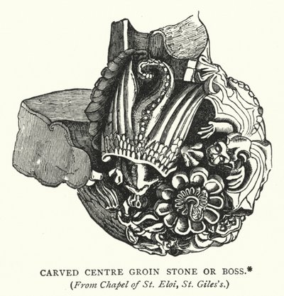 Carved Center Groin Stone tai Boss (kaiverrus) tekijältä English School