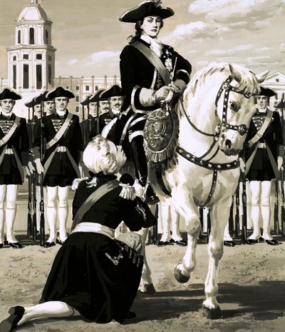 Katariina johti armeijan kapinaa, joka kaatui hänen miehensä, tsaari Pietarin tekijältä English School