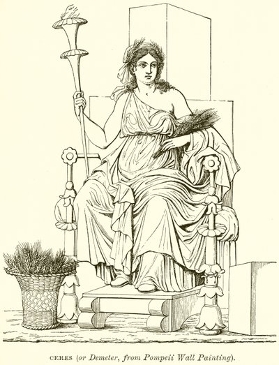 Ceres (tai Demeter, Pompeii Wall Paintingista) tekijältä English School